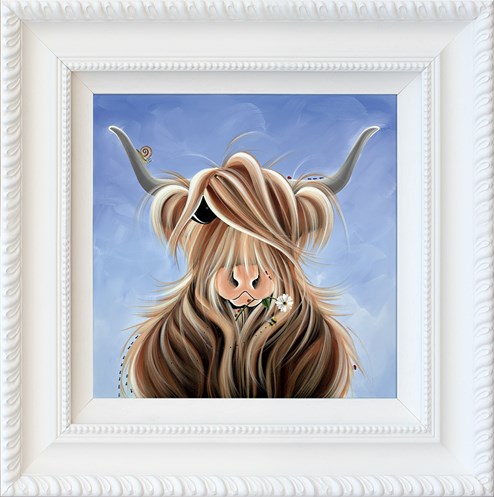 Finlay McMoo by Jennifer Hogwood - Framed Embelished Canvas on Board
